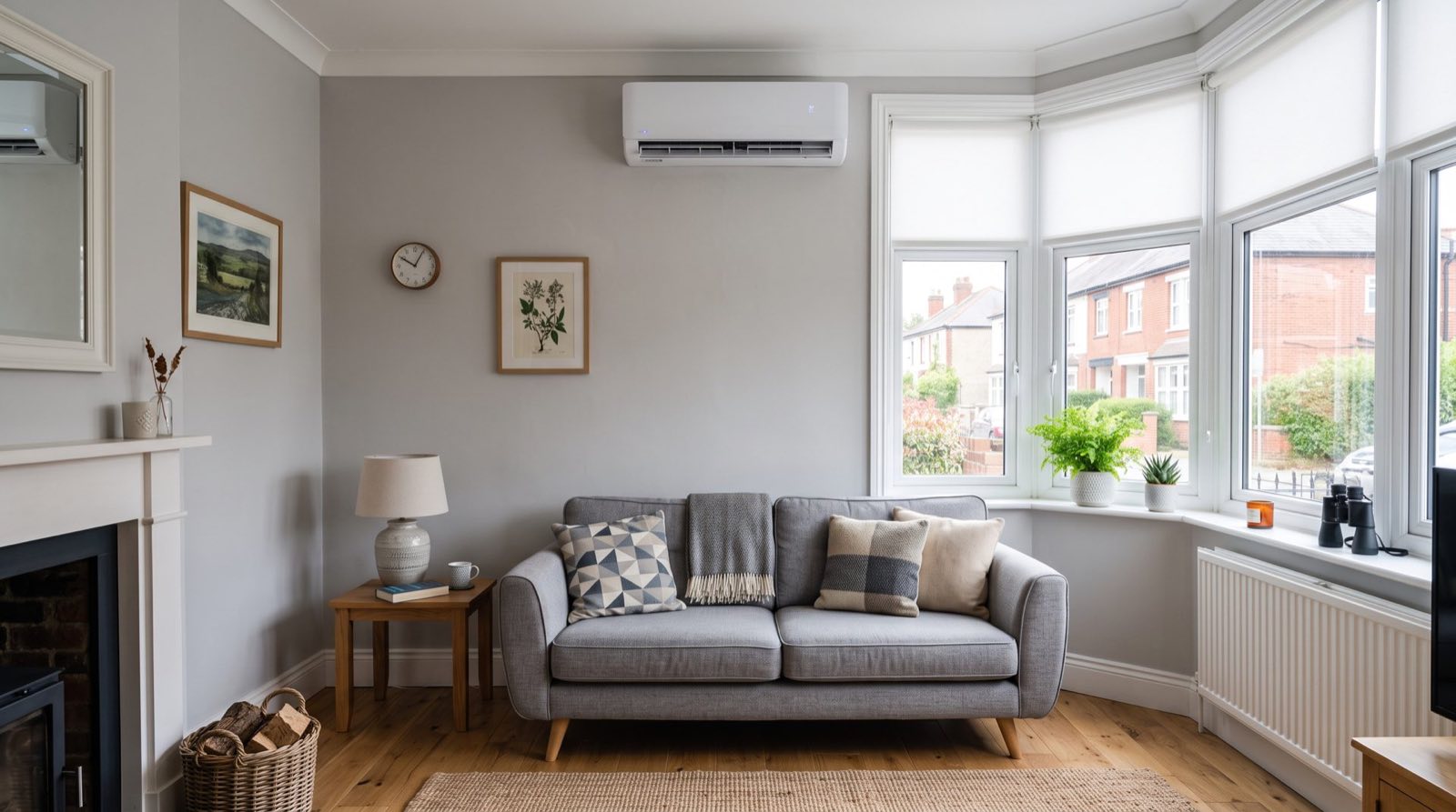 Single room air conditioning in a living room